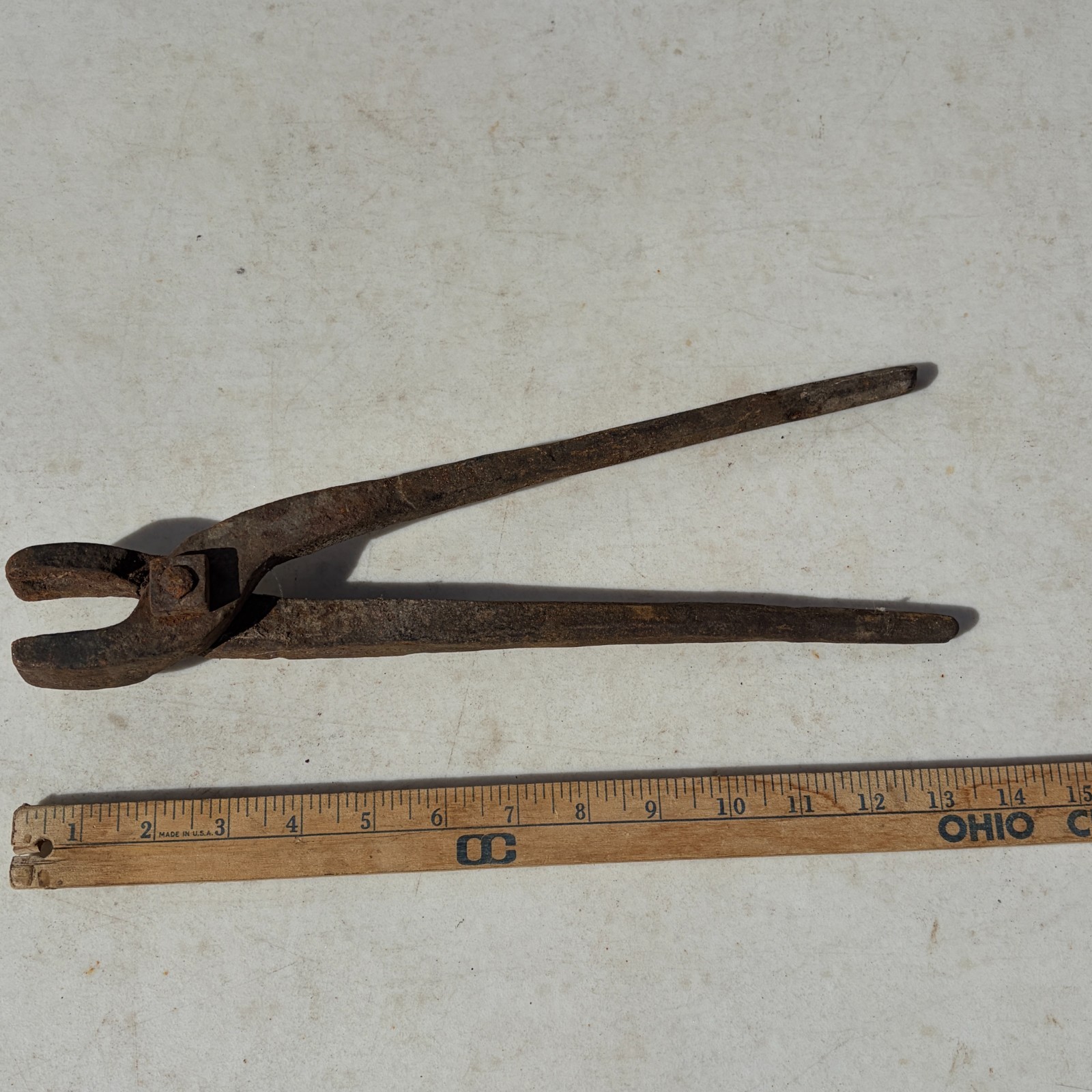 Antique Hand Forged Blacksmith Tong & Forging Tool 14 Antique Hand Forged Blacksmith Tong & Forging Tool 14
