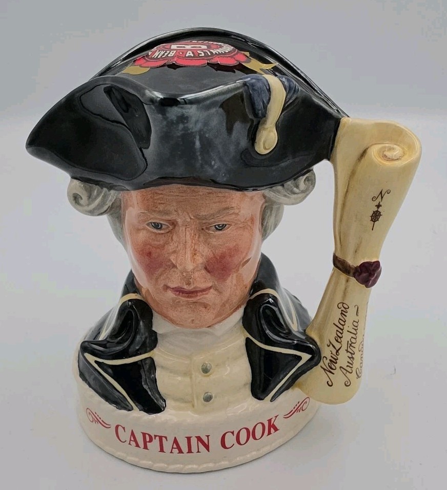 Vtg Royal Doulton Captain Cook Jim Beam Bourbon Whiskey Decanter UK Made