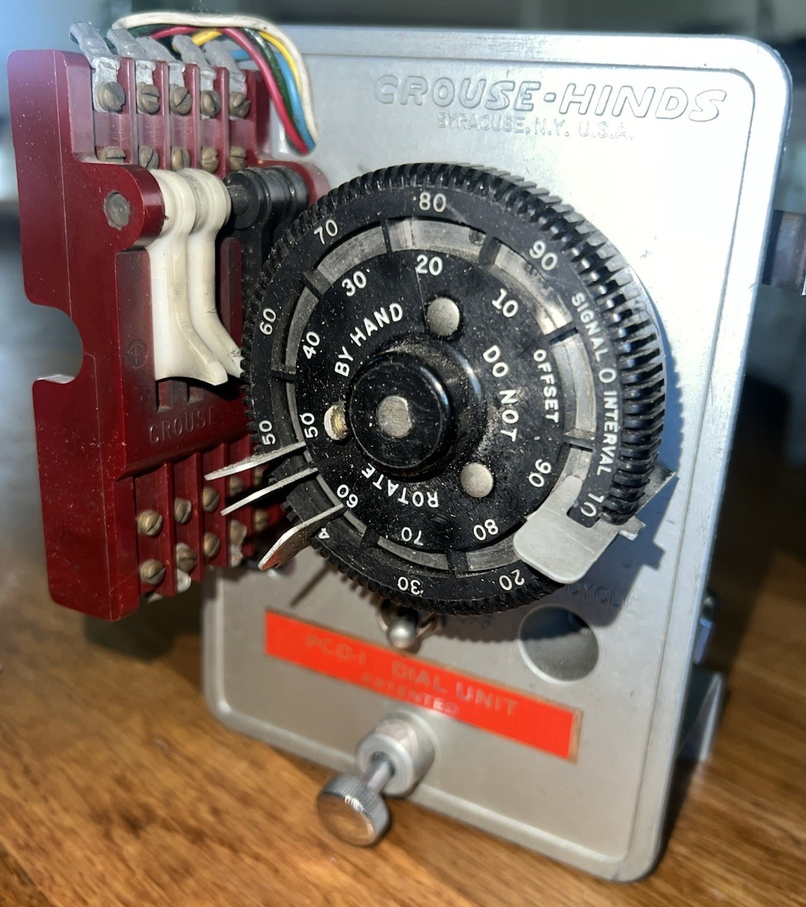 Vintage Crouse-Hinds PCD-1 Dial Unit Traffic Signal Controller Light Timer WOW Vintage Crouse-Hinds PCD-1 Dial Unit Traffic Signal Controller Light Timer WOW