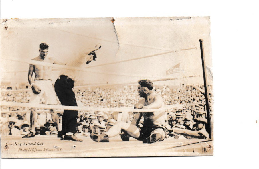 Antique Original 1919 RPPC Willard vs Dempsey Postcard Photo by Moser Antique Original 1919 RPPC Willard vs Dempsey Postcard Photo by Moser