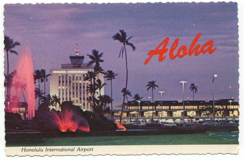 Honolulu HI International Airport Vintage Postcard Hawaii Honolulu HI International Airport Vintage Postcard Hawaii
