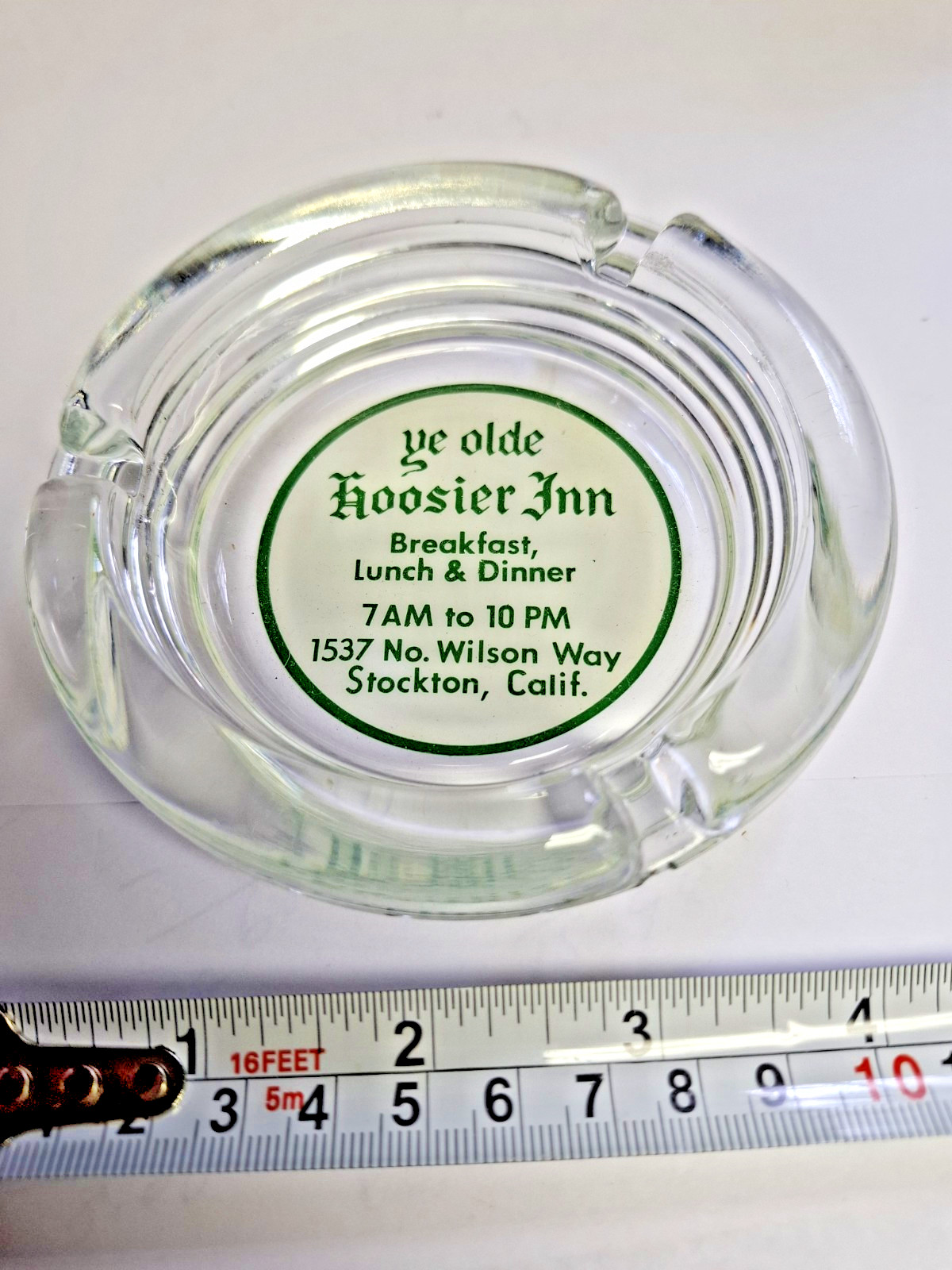 Vintage Ye Olde Hoosier Inn Stockton California Round 3 Lobe Ashtray Vintage Ye Olde Hoosier Inn Stockton California Round 3 Lobe Ashtray