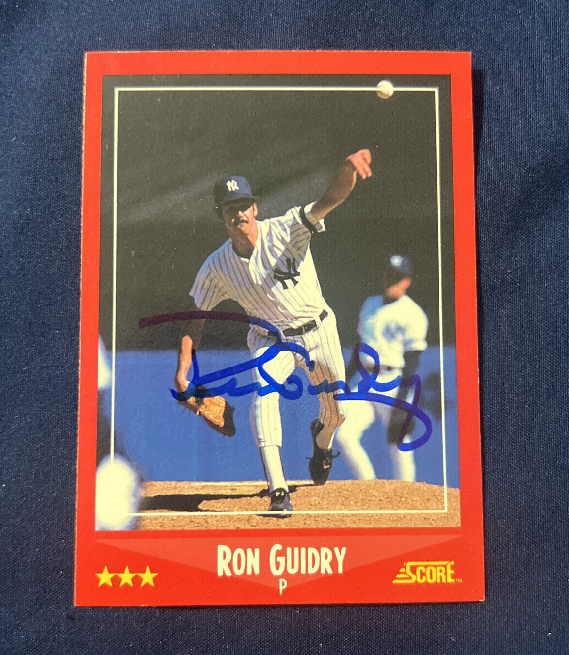 Ron Guidry Autograph 1988 Score New York Yankees