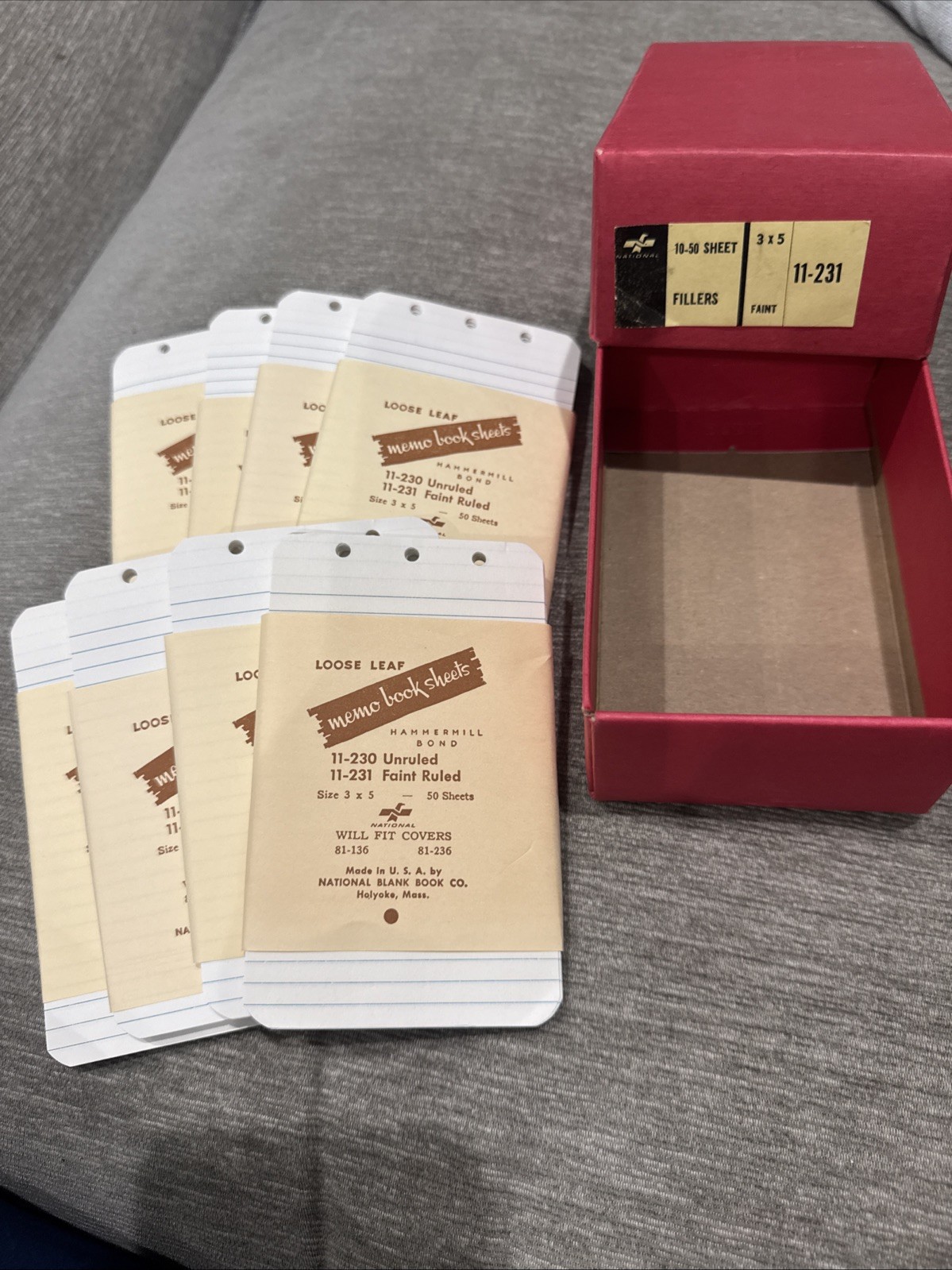 New NOS Vintage National Memo Book Sheet Refills New NOS Vintage National Memo Book Sheet Refills