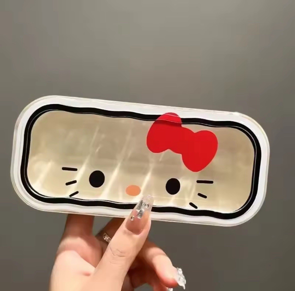 MINISO Hello Kitty Glasses Protective Case Anime Kawaii MINISO Hello Kitty Glasses Protective Case Anime Kawaii