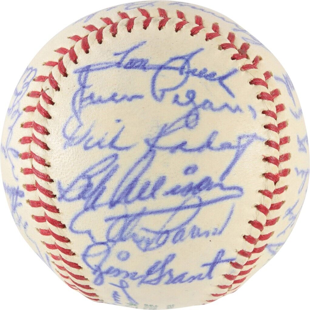 1963 All Star Game American League Team Signed Baseball Nellie Fox Yastrzemski 