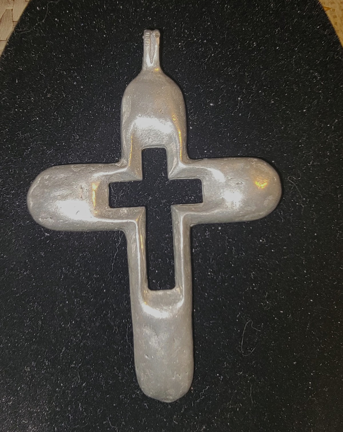 Vintage Mid-Century Southwest Sandcast Silver Cross Pendant Only - Stamped UITA Vintage Mid-Century Southwest Sandcast Silver Cross Pendant Only - Stamped UITA