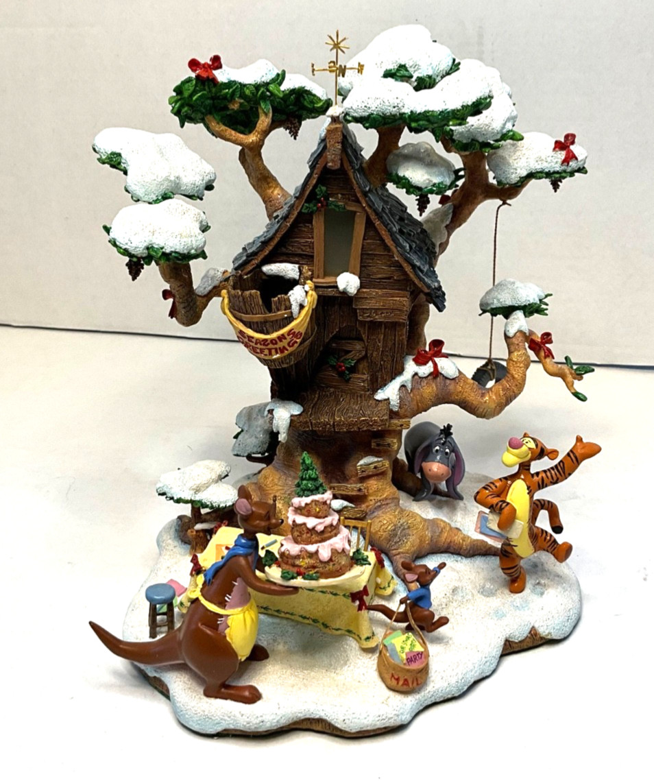 Danbury Mint Tigger’s Christmas House Party Lighted Figurine Unused Cord Tested