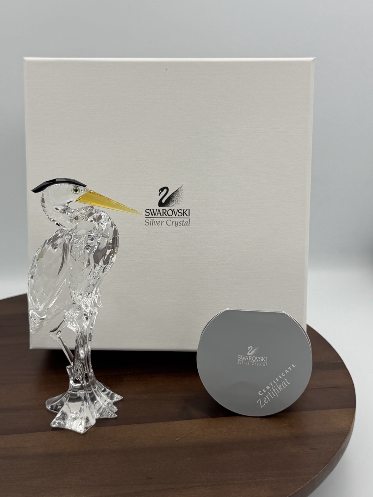 Swarovski Crystal Silver Heron Bird Figurine 7670 Mint in Box With COA Swarovski Crystal Silver Heron Bird Figurine 7670 Mint in Box With COA
