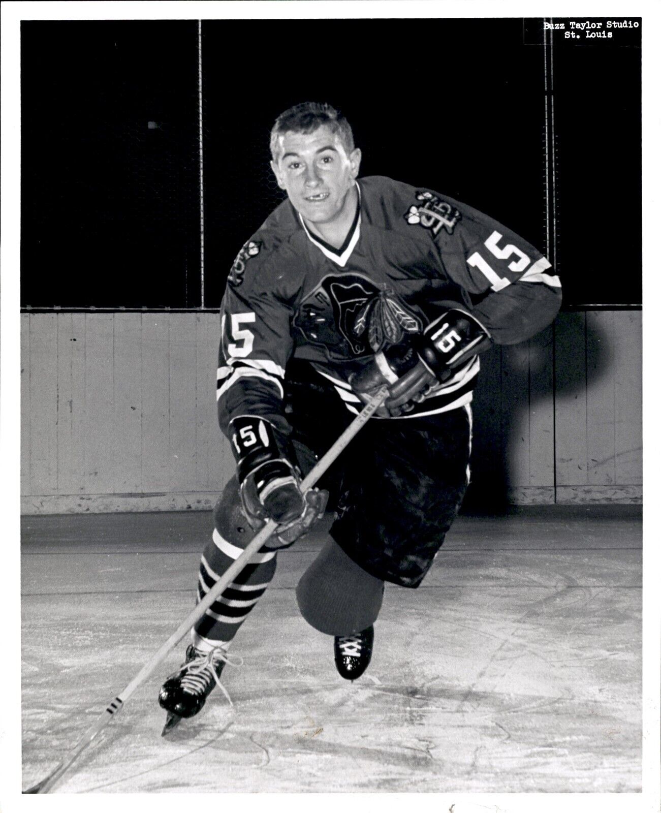PF6 Original Photo DAVE GREEN 1966 CHICAGO BLACKHAWKS NHL ICE HOCKEY RIGHT WING