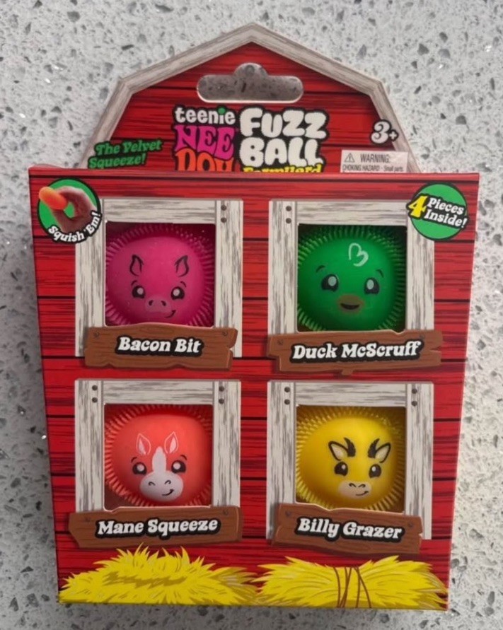RARE The NeeDoh Fuzzball Farmyard 4 Pack Barnyard Squishy