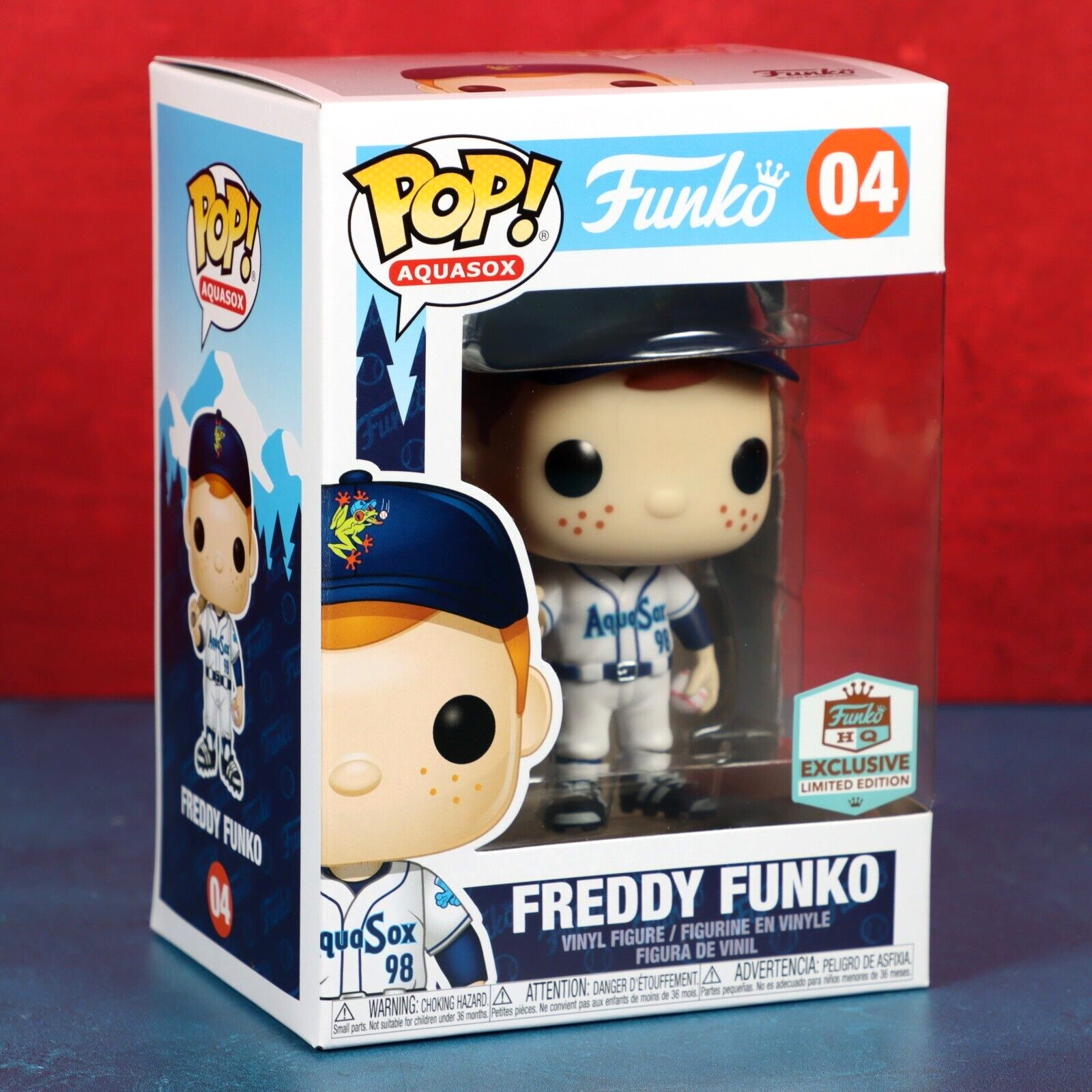Funko Pop Freddy Funko 04 Everett AquaSox Baseball Funko HQ Exclusive Protector