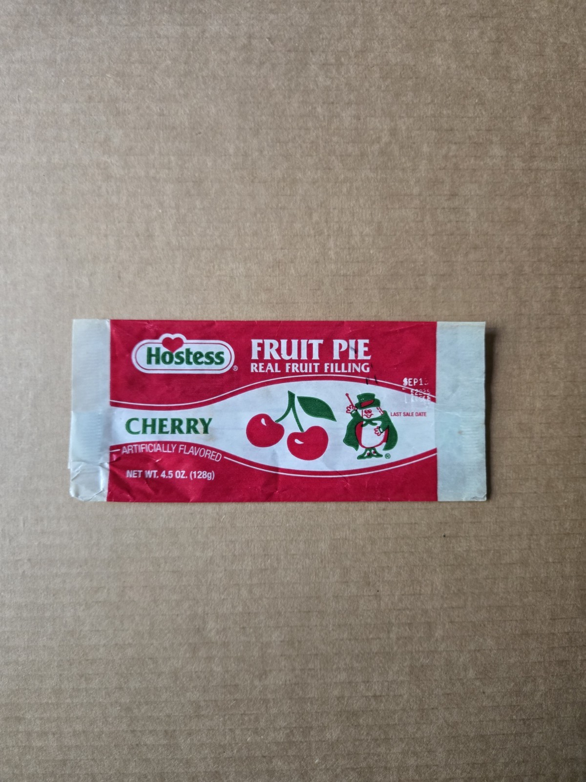 Vintage 1990's Hostess Cherry Fruit Pie Wrapper (Empty) RARE Collectible
