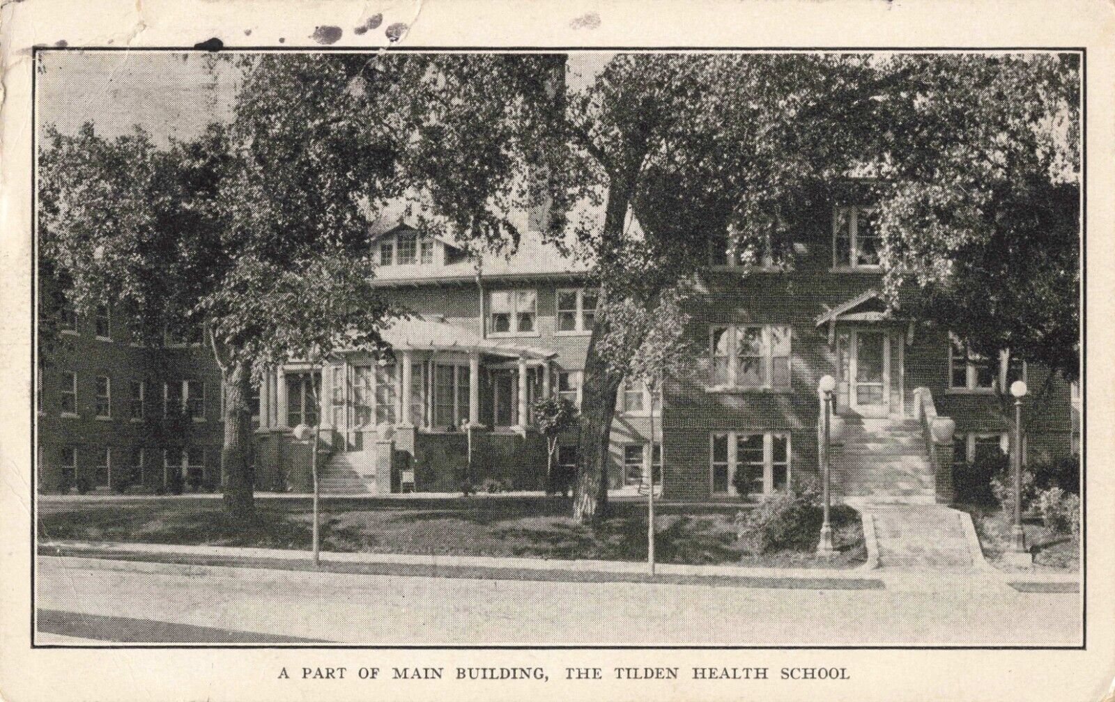 Part of Main Building Tilden Health School Denver Colorado CO 1928 Postcard