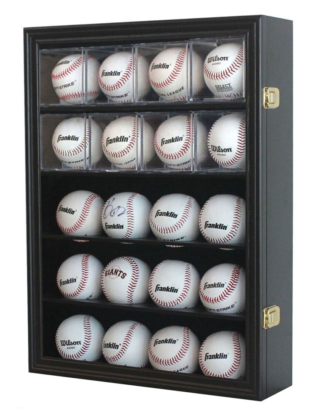 20 Baseball or Cube Display Case Cabinet Holder Shadow Box , UV Protection