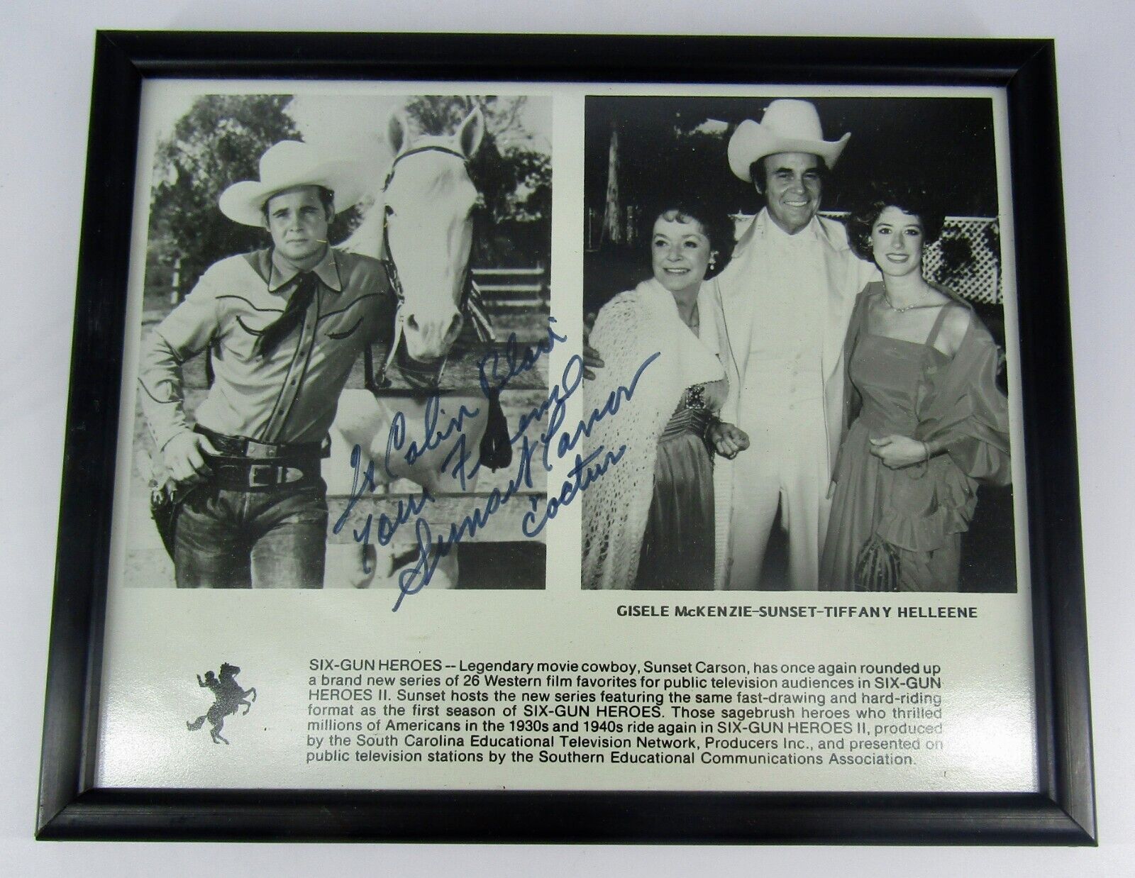 SUNSET CARSON COWBOY ACTOR - Signed / Autographed Publicity Still Photo 10x8 -