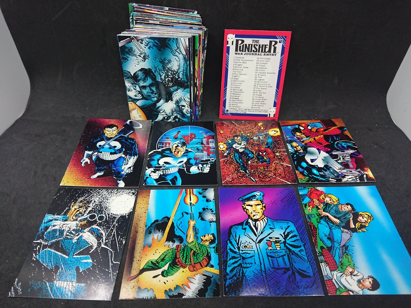 THE PUNISHER MARVEL 1992 COMIC IMAGES COMPLETE BASE CARD SET 1-90 CARDS THE PUNISHER MARVEL 1992 COMIC IMAGES COMPLETE BASE CARD SET 1-90 CARDS