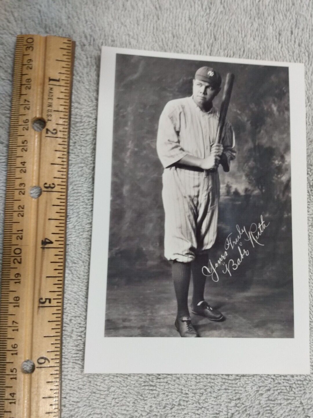 Babe Ruth Postcard Size Photo
