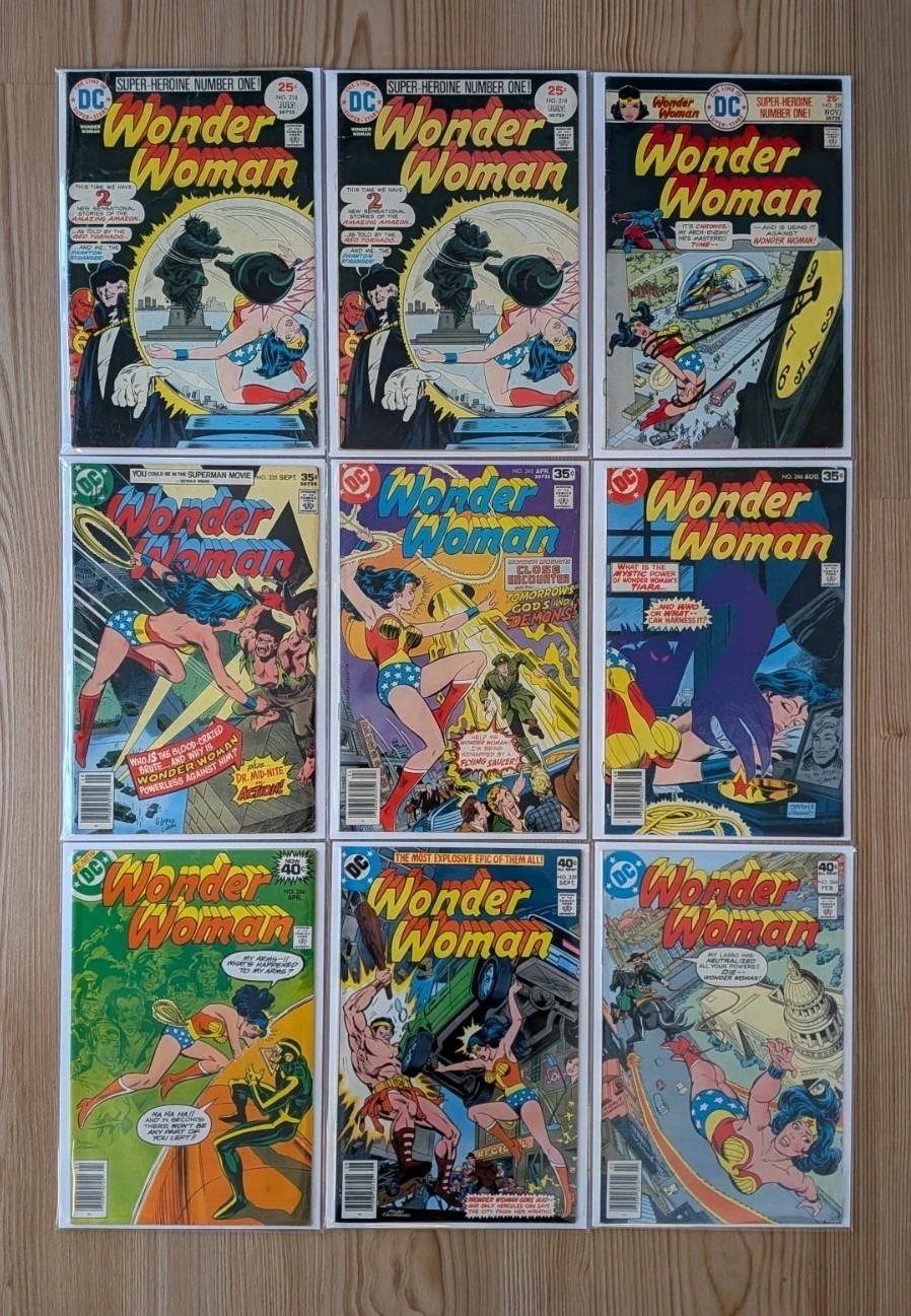 9 Wonder Woman Bronze Age Comics #218 x2 220 235 242 246 254 259 264 DC 9 Wonder Woman Bronze Age Comics #218 x2 220 235 242 246 254 259 264 DC