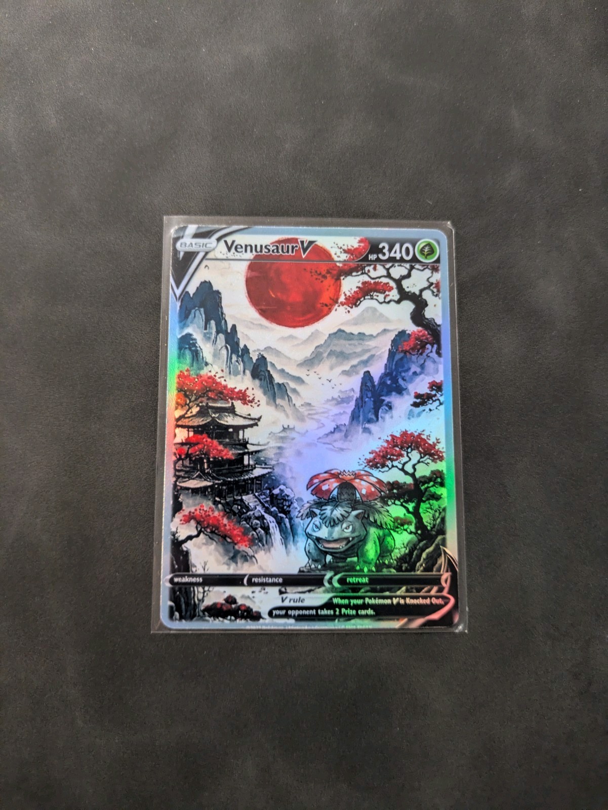 Red Sun Style Venusaur Holographic Display Card Red Sun Style Venusaur Holographic Display Card