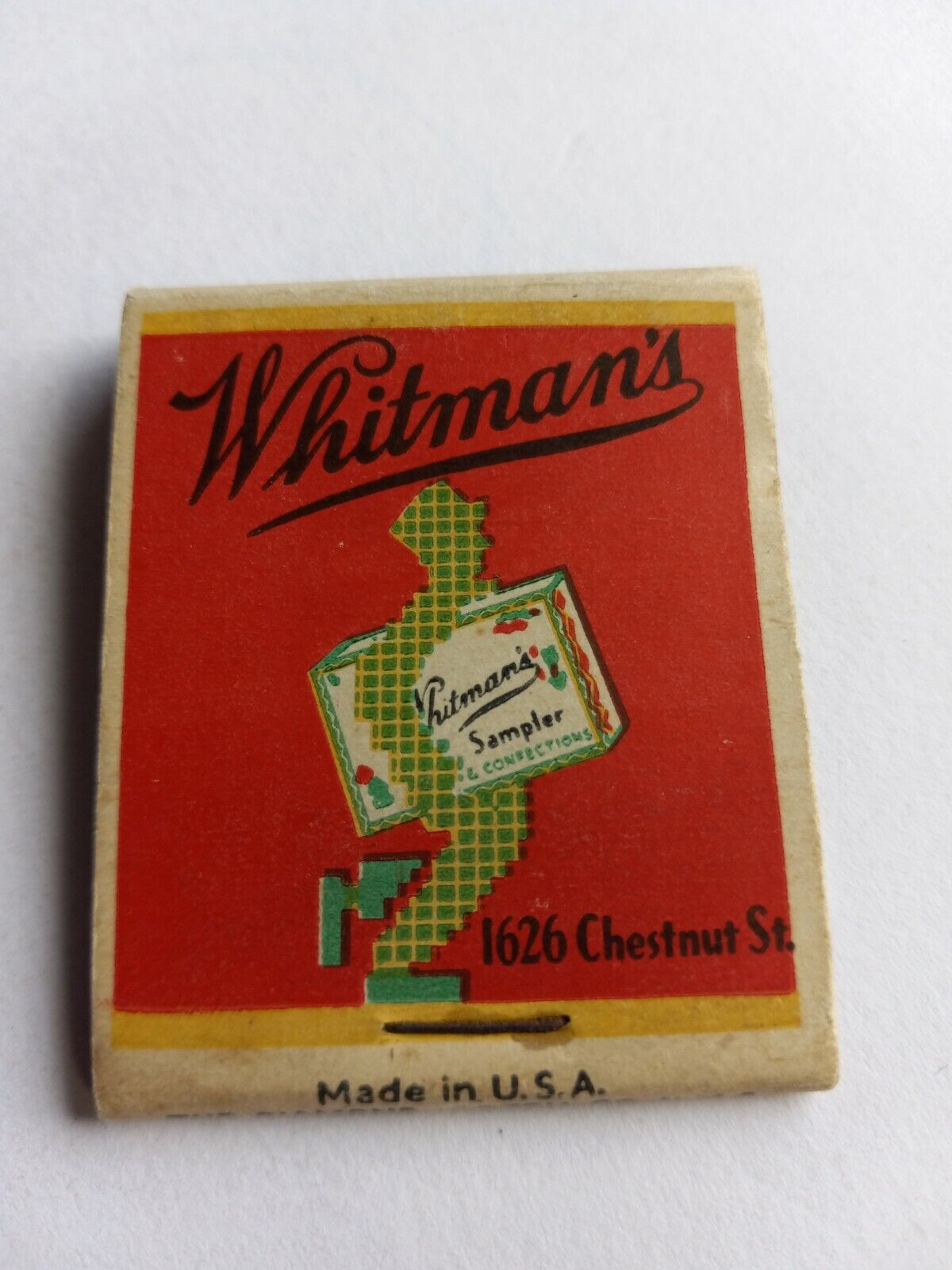 1626 Chestnut St Philadelphia Whitmans Luncheon  Men's Grille Matchbook