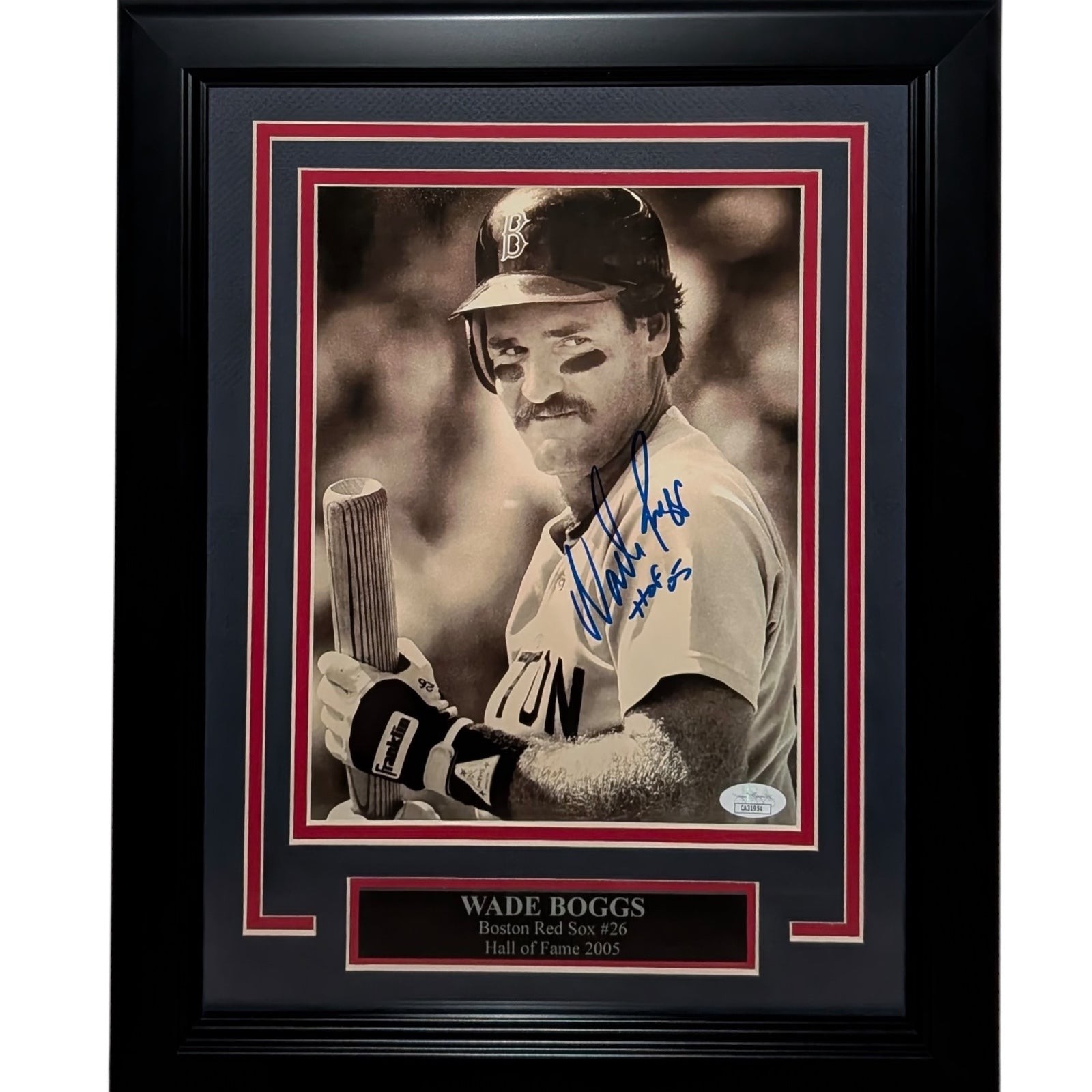 Wade Boggs Autographed Boston Red Sox Deluxe Framed 8x10 Photo - JSA Wade Boggs Autographed Boston Red Sox Deluxe Framed 8x10 Photo - JSA