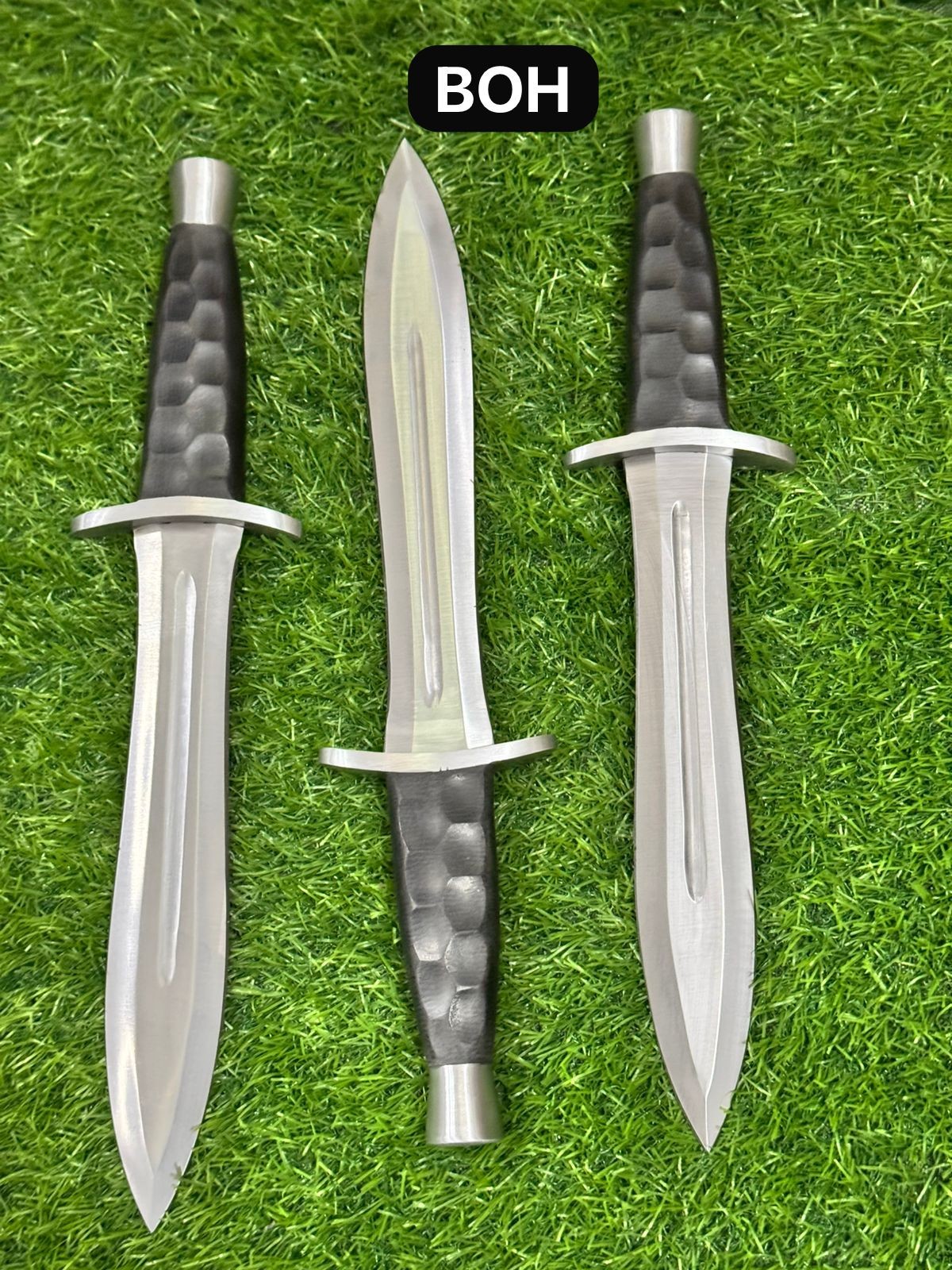 CUSTOM HANDMADE D2 TOOL STEEL TARIFF FREE HUNTING DAGGER KNIVES 3PCS LOT W/SHEAT