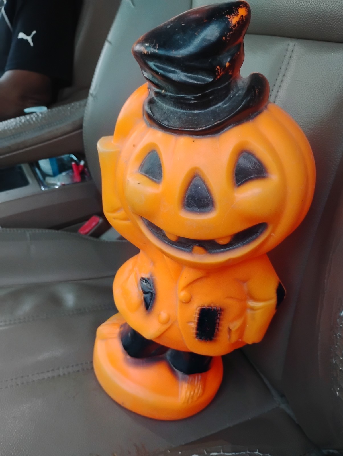 Empire Vintage 1968 Halloween Jack-O-Lantern Plastic Decoration Orange/Black