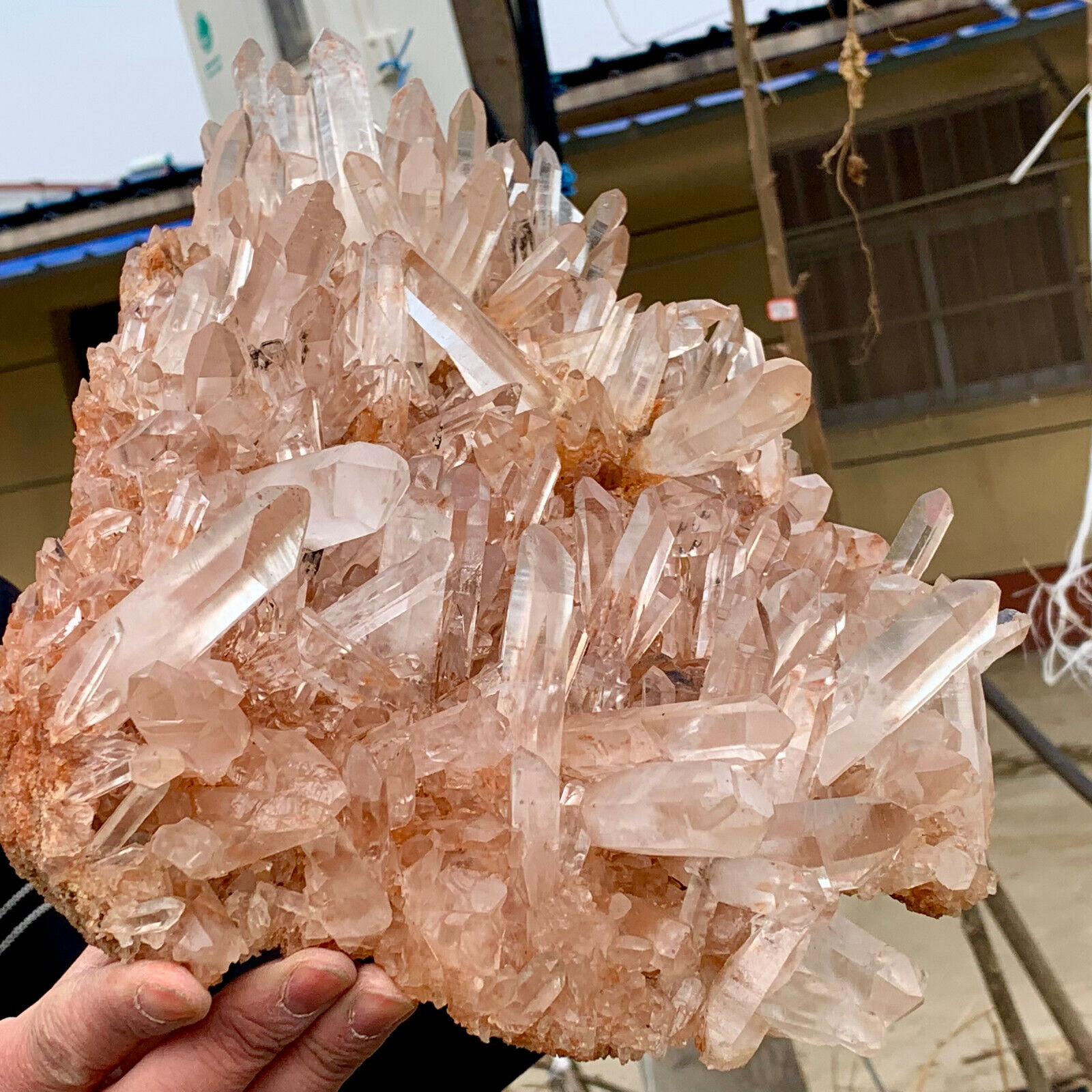 15.18LB Natural Quartz Crystal Cluster Specimen Madagascar 