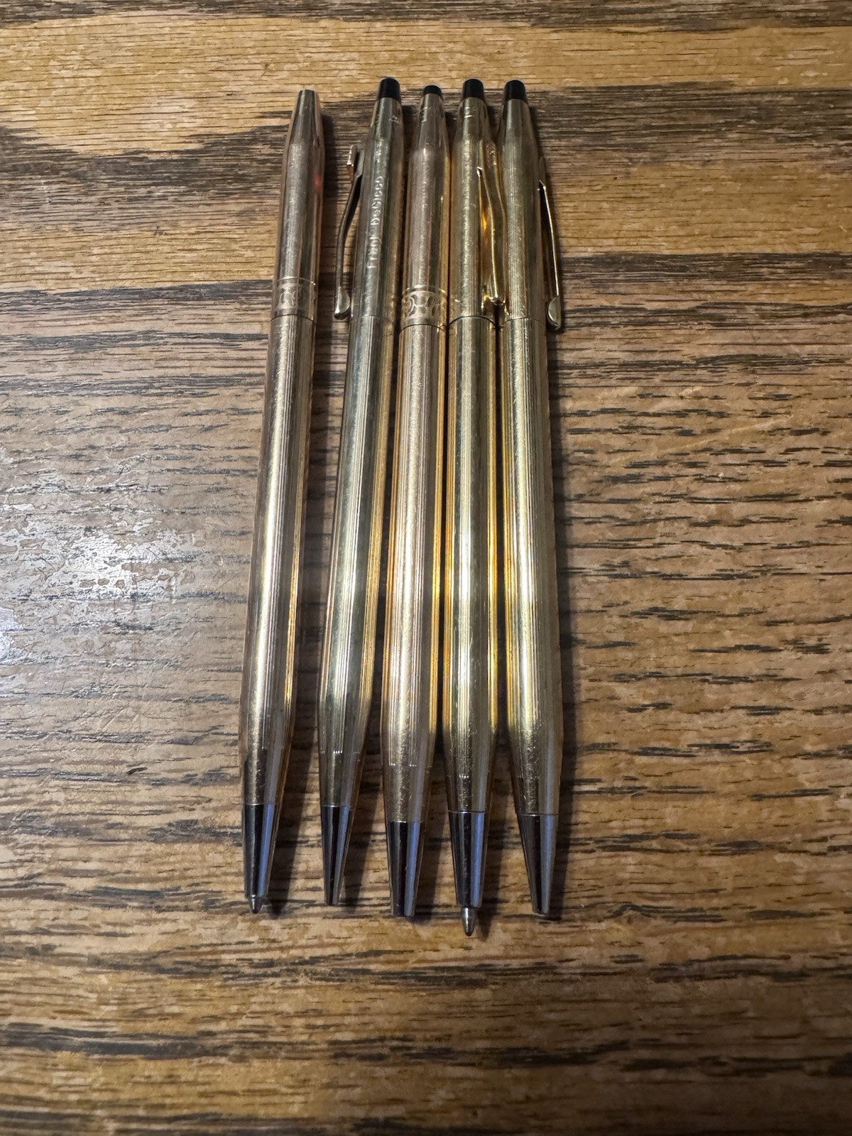 Lot Of 5 Cross Gold Pens And Pencils Good Or Scrap Lot Of 5 Cross Gold Pens And Pencils Good Or Scrap