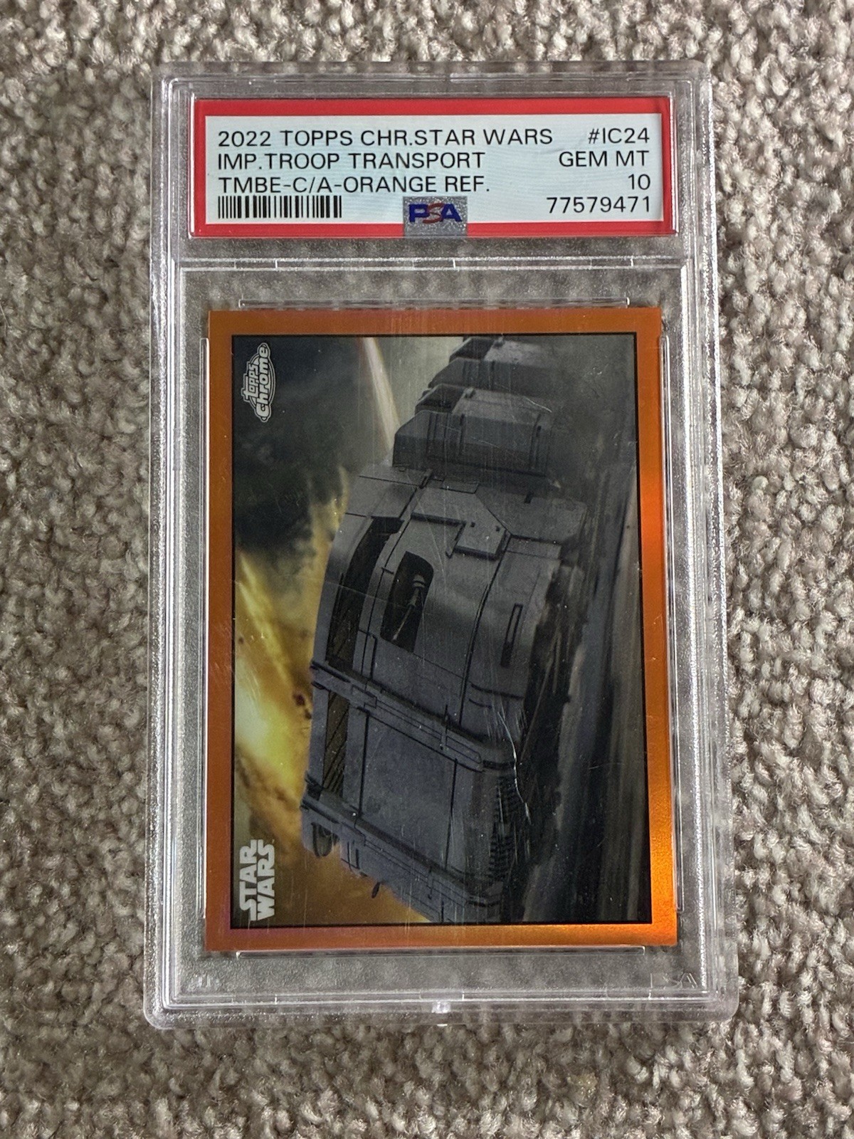 PSA 10 Imperial Transport 2022 Topps Chrome Star Wars #/25 ORANGE #IC-24