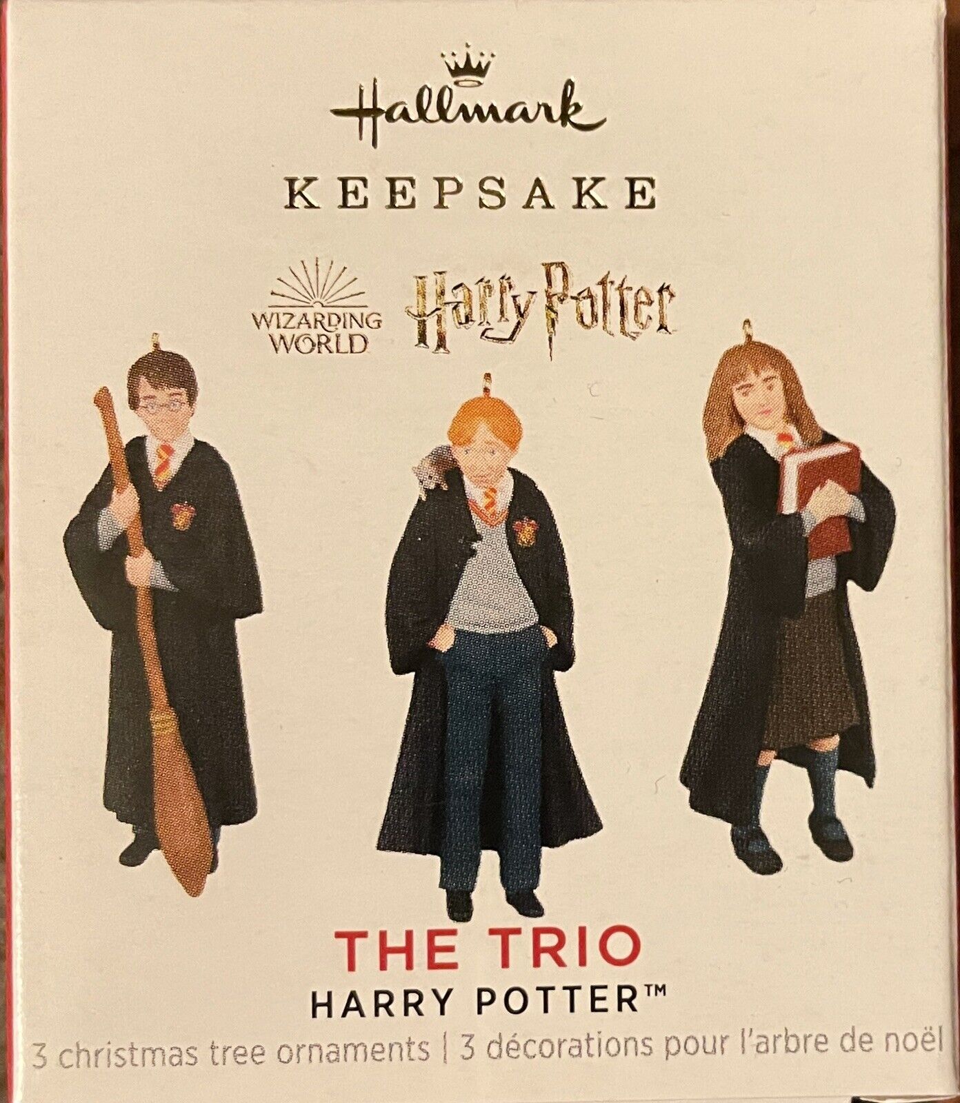 2021 Hallmark Harry Potter The Trio Harry, Hermione, Ron - Miniature Ornaments