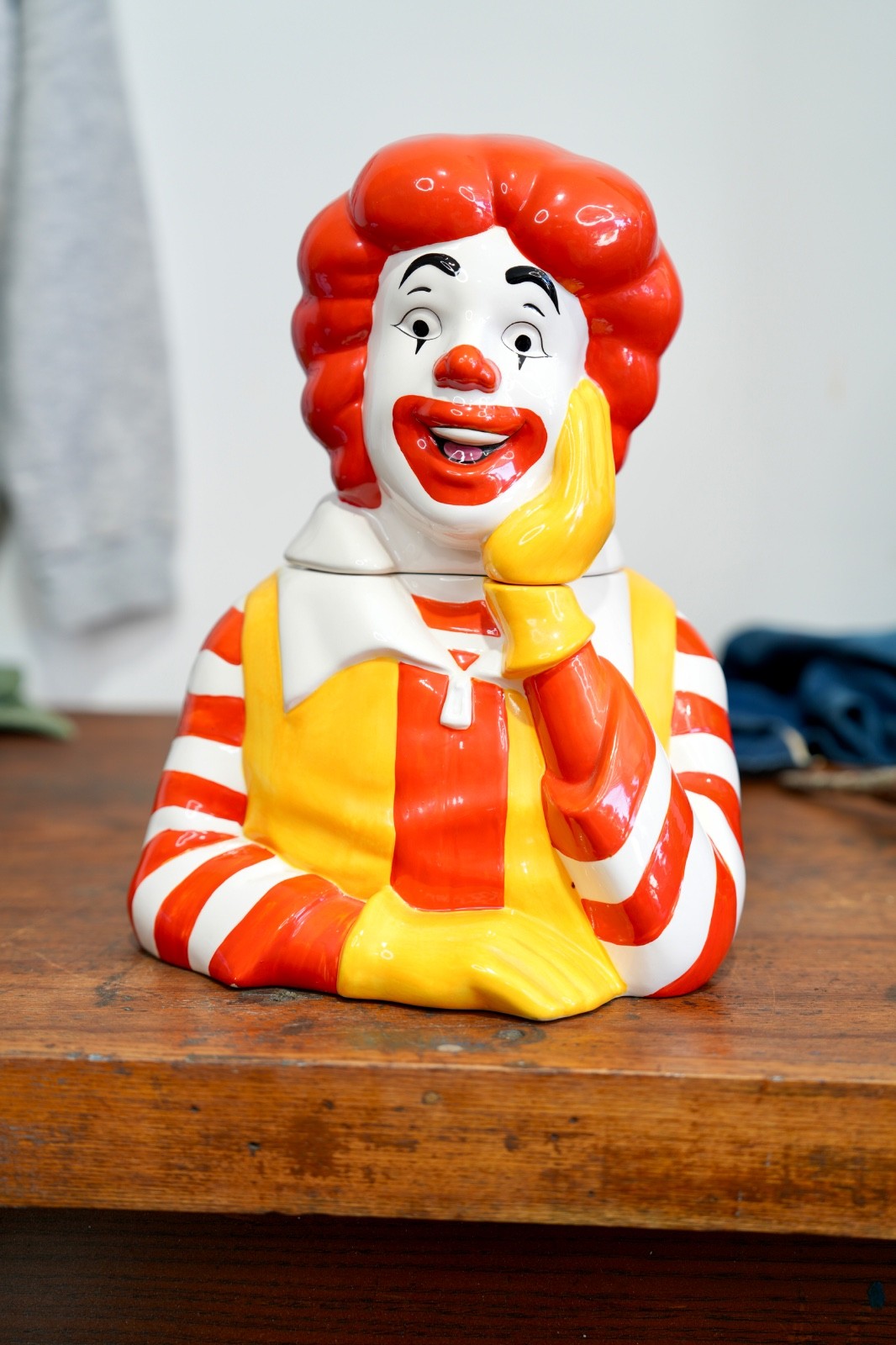Vintage McDonalds Ronald McDonald Cookie Jar Ceramic 1997 Vintage Treasure Craft