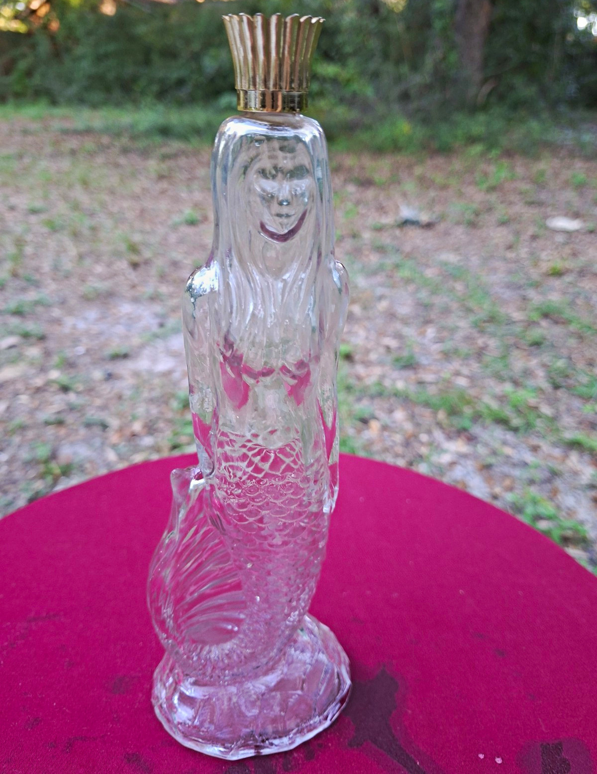 Vintage 1970s Avon Sea Maiden Mermaid Glass Bottle Decanter Skin So Soft Empty Vintage 1970s Avon Sea Maiden Mermaid Glass Bottle Decanter Skin So Soft Empty