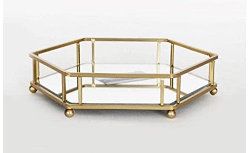AQ Organizational Mirrored Home Storage Tray