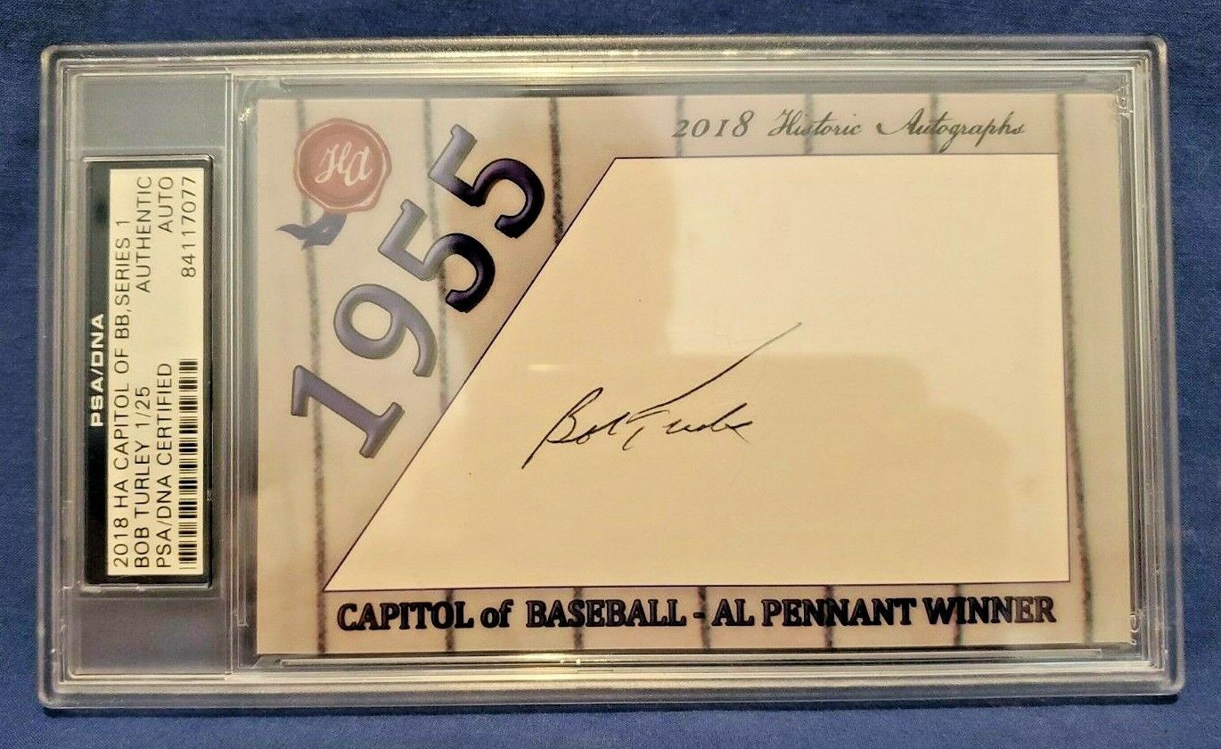 Bullet Bob Turley auto card 1/25 PSA DNA Historic Autograph New York Yankees