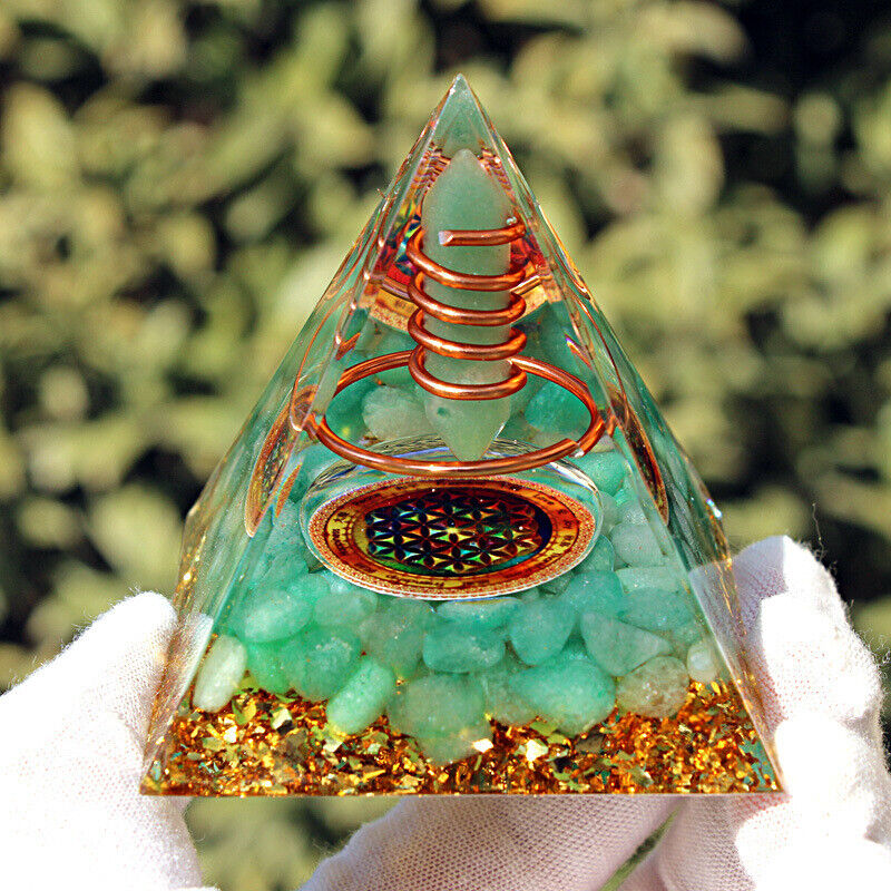 6CM Life Energy Column Quartz Natural Crystal Orgonite Pyramid Chakra Healing