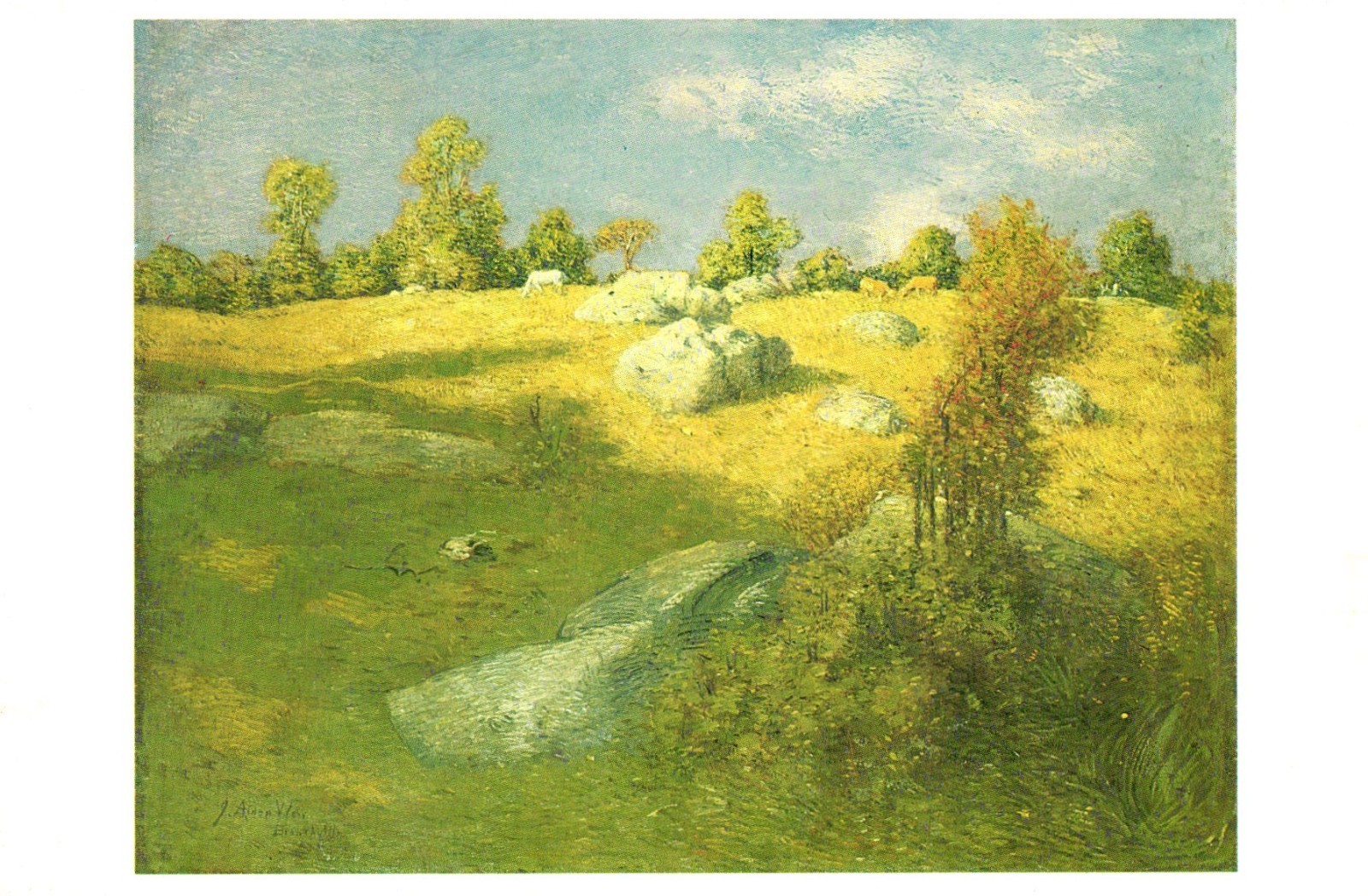 Julian Alden Weir Upland Pasture Postcard Julian Alden Weir Upland Pasture Postcard