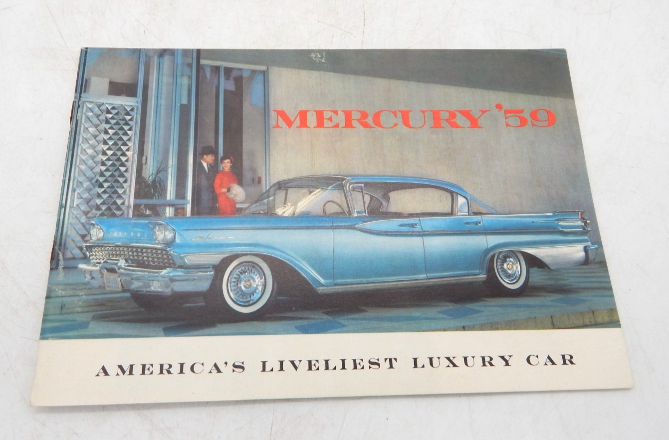 Vintage 1959 Mercury America\'s Liveliest Luxury Car Dealer Brochure Vintage 1959 Mercury America\'s Liveliest Luxury Car Dealer Brochure