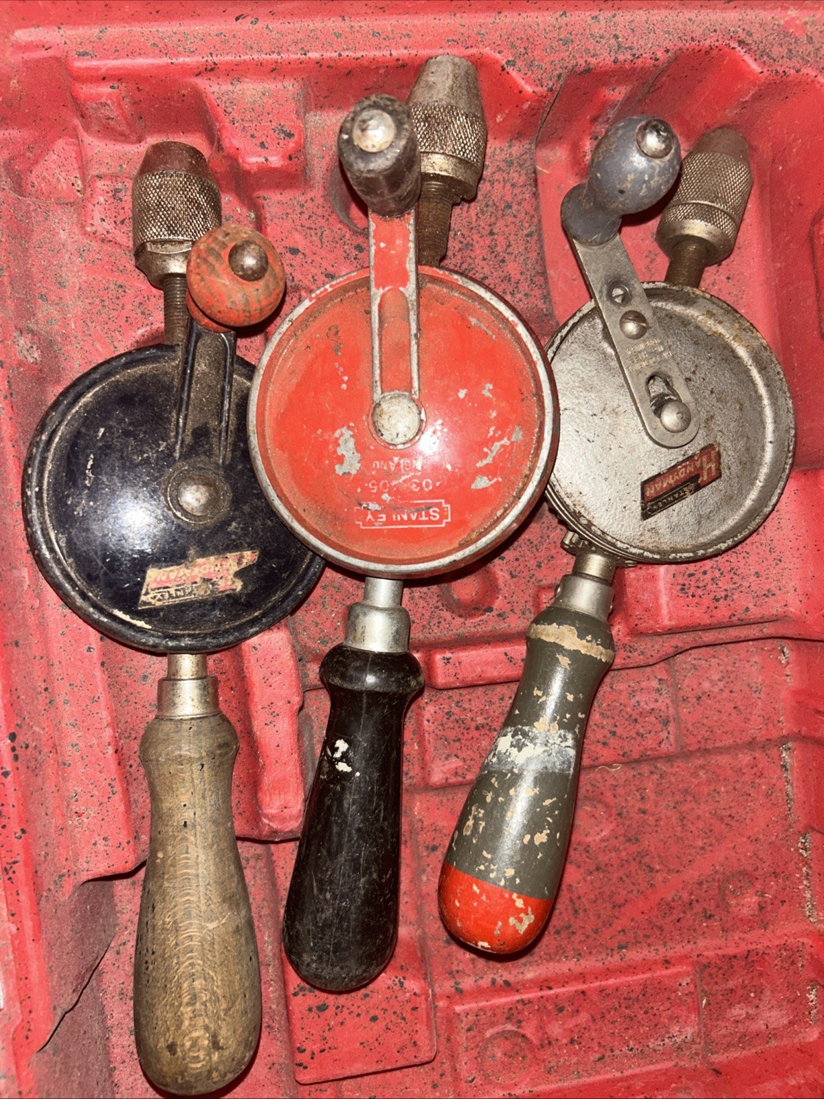 Vintage Stanley Handyman Egg Beaters A Lot Of 3, No.H1221 USA/Eng Pinions Vintage Stanley Handyman Egg Beaters A Lot Of 3, No.H1221 USA/Eng Pinions