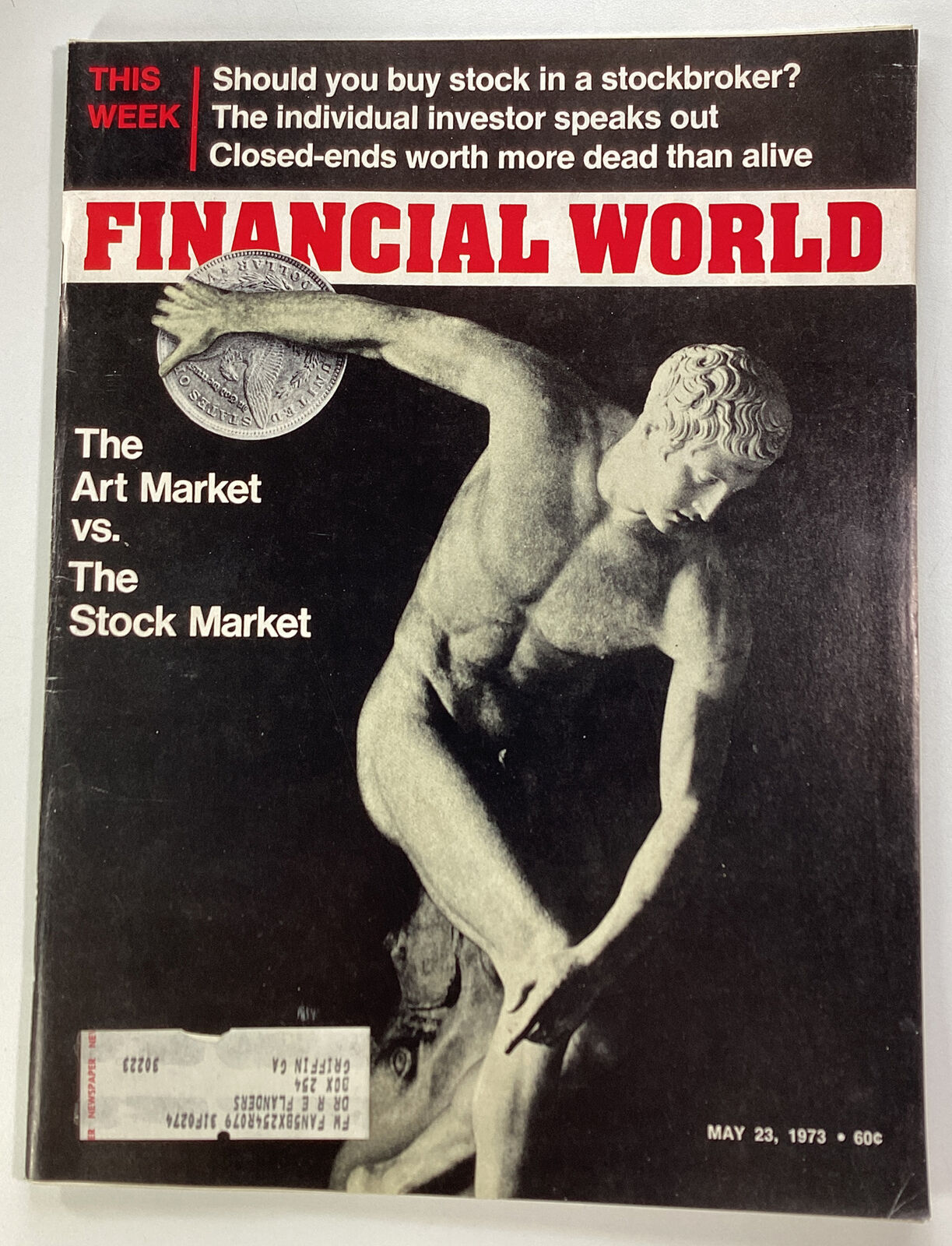 Financial World Magazine Vtg 1973 Rare Ads Art vs Stock Levi’s Trch MLB ATO Rawl