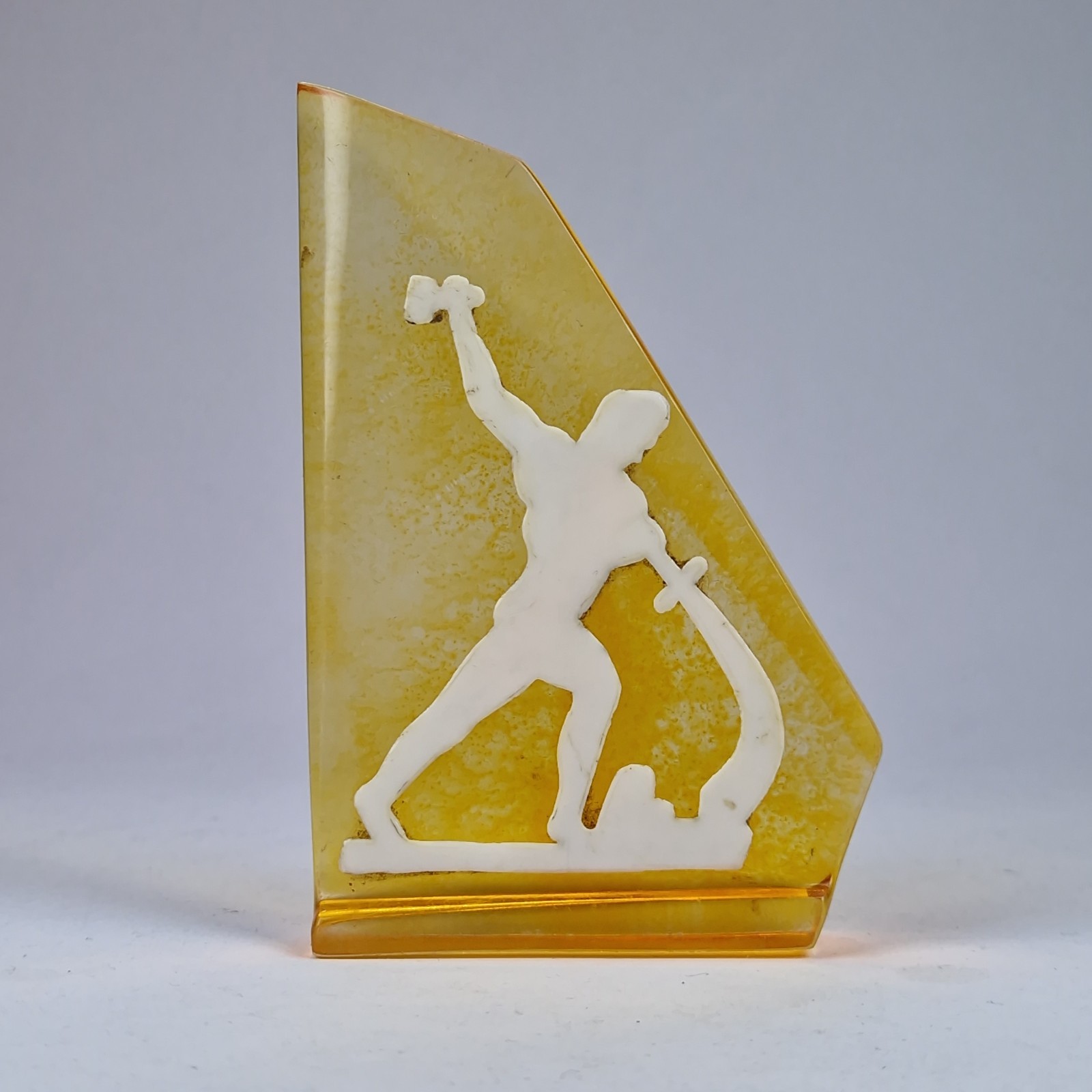 Vintage Soviet Desktop Souvenir \'Lets Beat Swords To Plowshares\' USSR 1980s