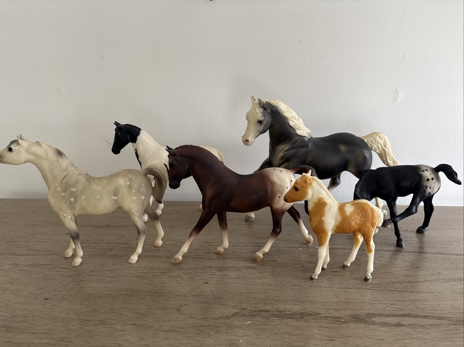 (6) Breyer Traditional Model Horse/Foal Lot Vintage Black Brown Gray Speckled