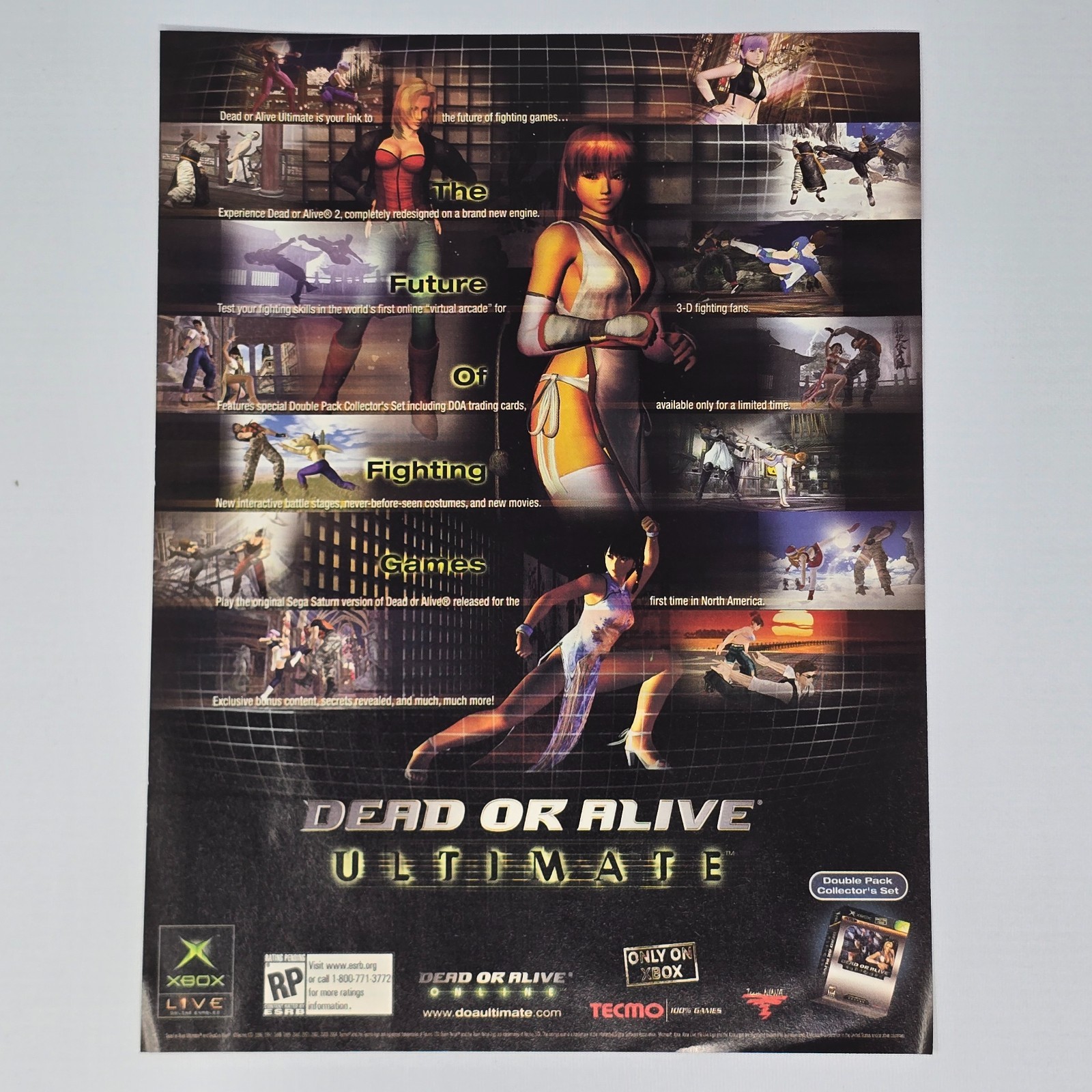 Dead Or Alive Ultimate Xbox Future Of Fighting Games Print Ad/Poster