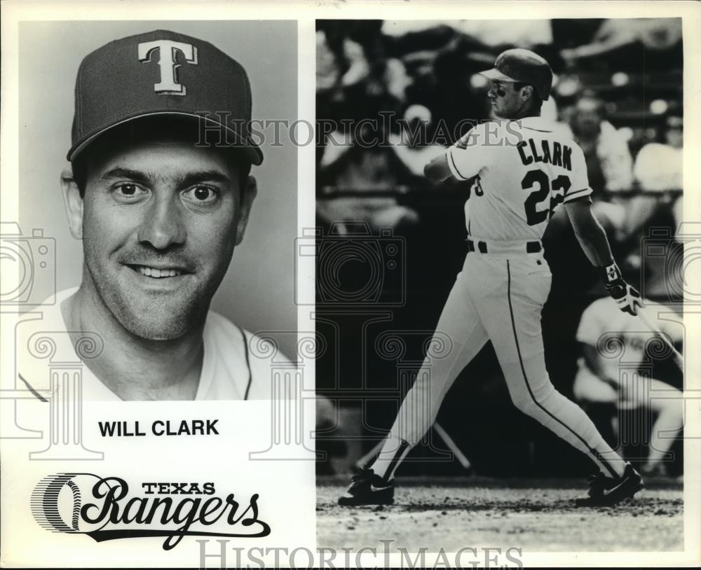 1985 Press Photo Baseball Player Will Clark of the Texas Rangers - nos06998 1985 Press Photo Baseball Player Will Clark of the Texas Rangers - nos06998