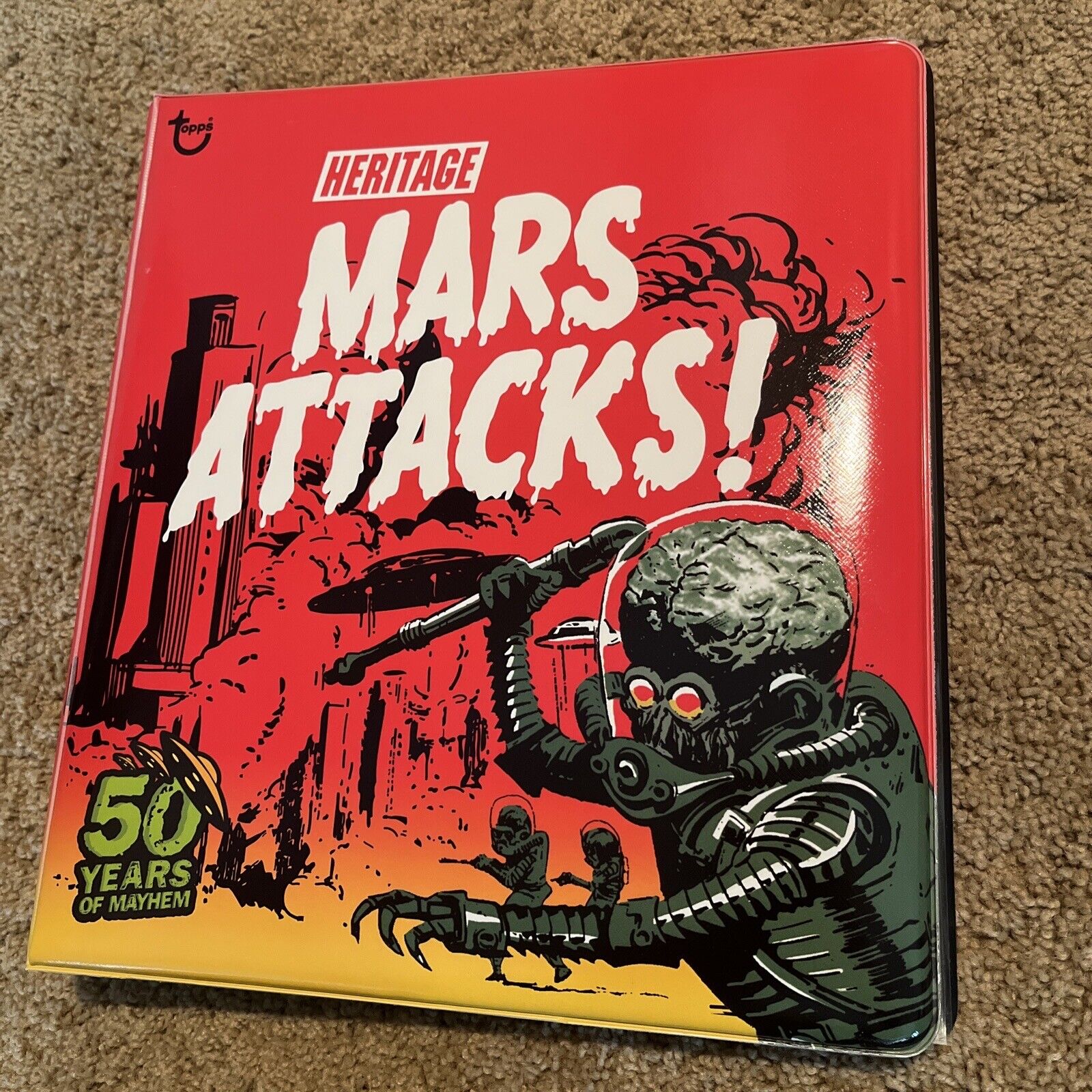 2012 Topps Mars Attacks Green Base Parallel Card Set 55 Cards and Binder Rare