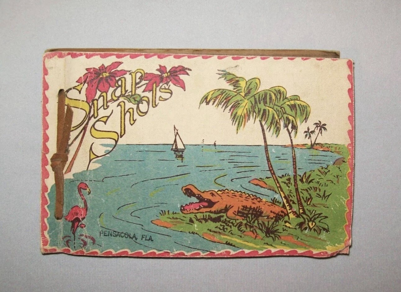 Old Antique Vtg 1930s Photo Album Florida Snapshots Great images Untouched Nice