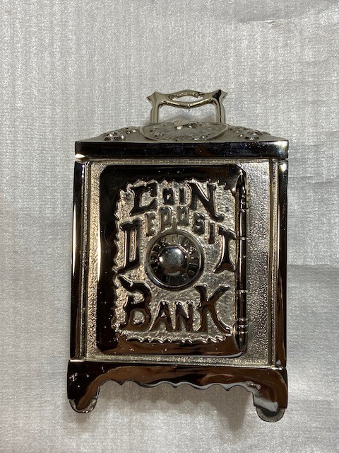 Large ANTIQUE Cast Iron Domed COIN DEPOSIT BANK Safe W/Combination Lock Large ANTIQUE Cast Iron Domed COIN DEPOSIT BANK Safe W/Combination Lock