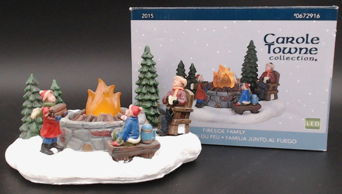 Carole Towne Collection Fireside Family 2015 LED Light Up Holiday Decor 0672916 Carole Towne Collection Fireside Family 2015 LED Light Up Holiday Decor 0672916