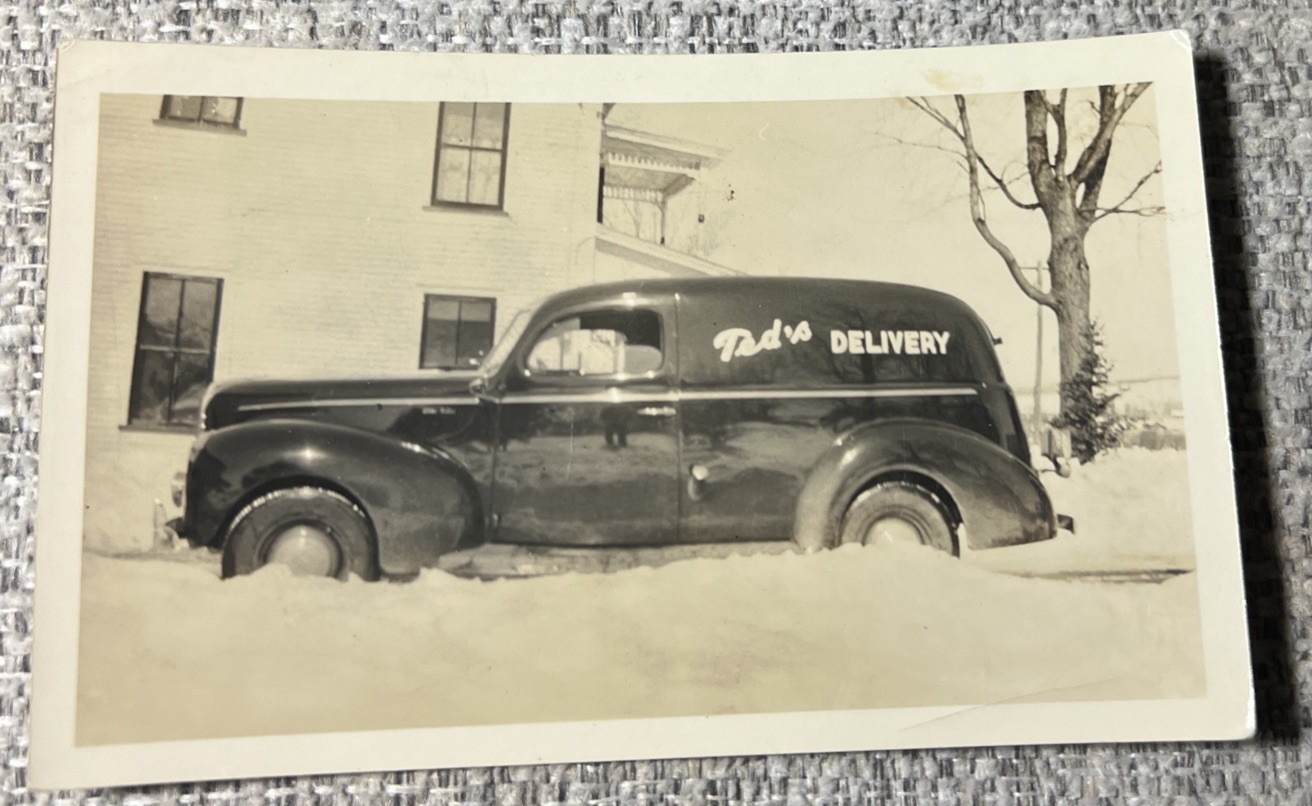 c1940s Photo 1947 Ford Sedan Delivery Truck V8 ~2”X 4” Ted's Delivery c1940s Photo 1947 Ford Sedan Delivery Truck V8 ~2”X 4” Ted's Delivery